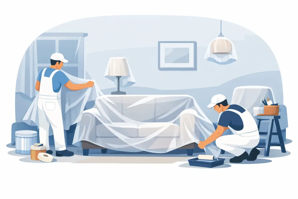 How Painters Protect Furniture During Interior Work